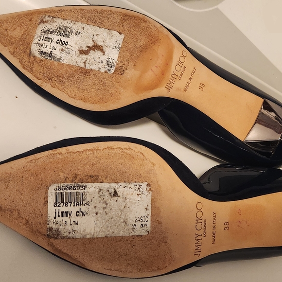 Jimmy Choo Navy Blue  Heels with d'Orsay Elegance - Picture 5 of 7